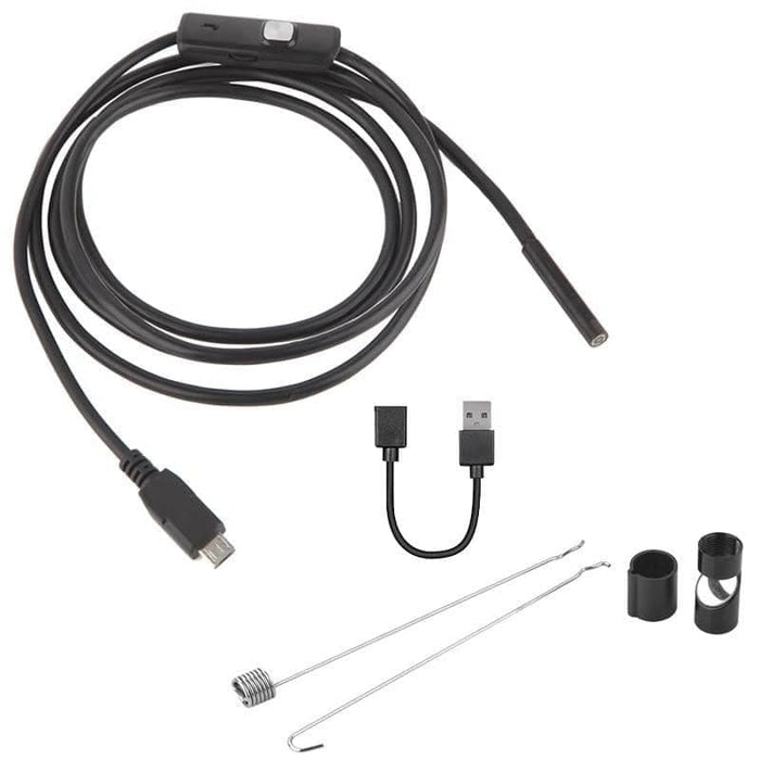 9eight5 borescope camera for phone and tablet inspections, Android Type-C and Micro USB compatible, compact endoscope device