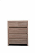 Light oak Byron Tall Boy by sue-e furniture featuring multiple drawers and sleek modern design for bedroom storage.
