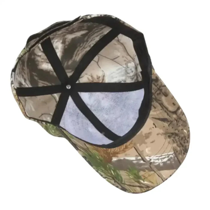 Camouflage cap by Habicare featuring a classic military-style pattern, adjustable strap, and breathable fabric.