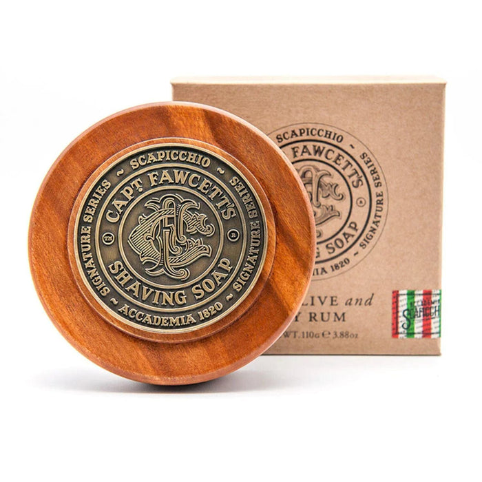 Captain Fawcett’s Scapicchio Fig, Olive & Bay Rum Shaving Soap (Options) Shaving Soaps Capt. Fawcett 110g with bowl