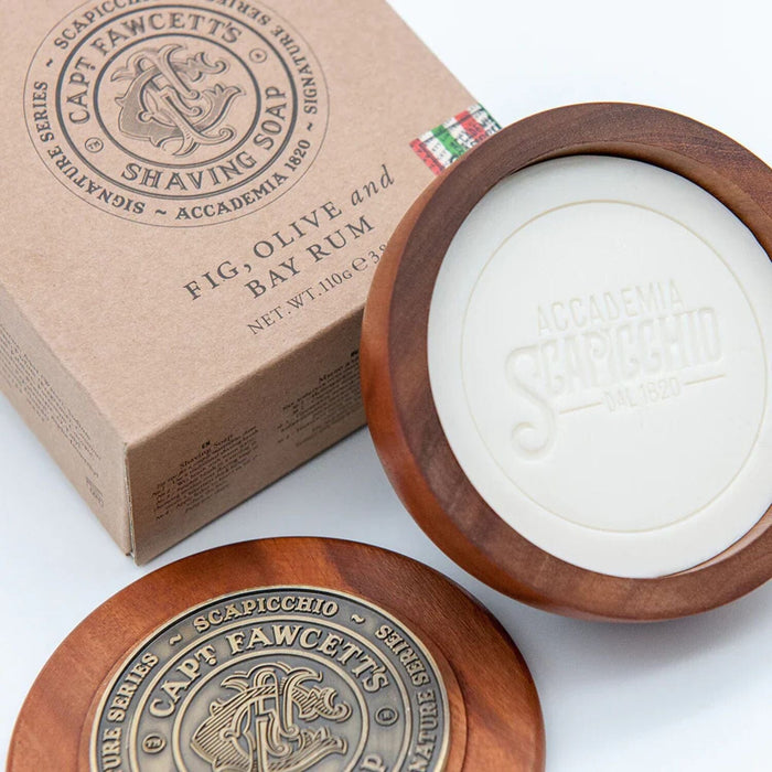 Captain Fawcett’s Scapicchio Fig, Olive & Bay Rum Shaving Soap (Options) Shaving Soaps Capt. Fawcett