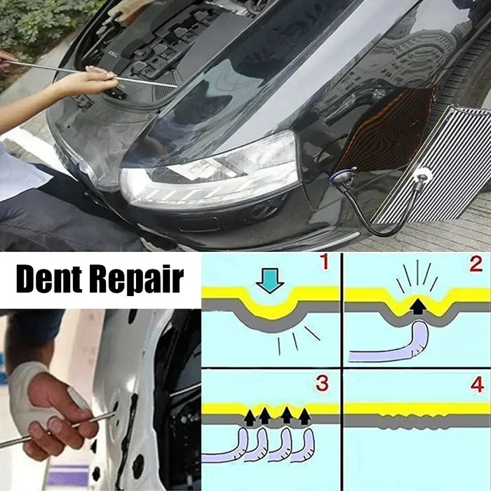 Habicare HBC 6-piece car dent repair tool set with various tools for efficient dent removal on vehicles.