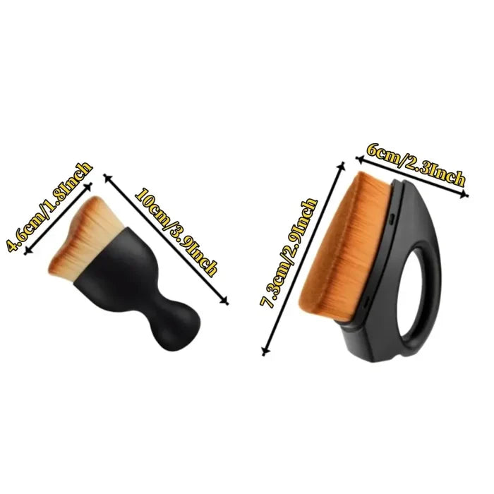 Habicare HBC 4-5 piece car detailing brush set for cleaning vehicle interior and exterior surfaces, including brushes and tools.