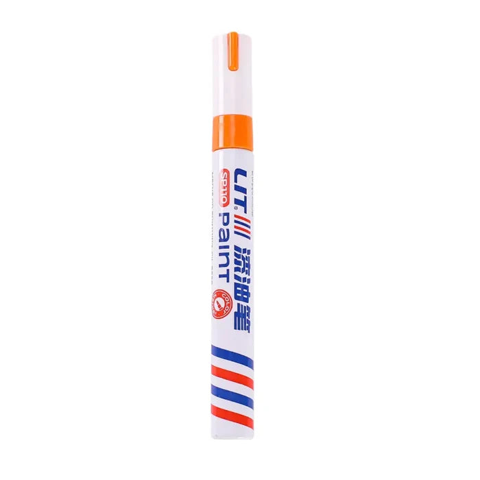 Habicare HBC waterproof car scratch repair pen in orange, with 12 color options, designed for easy touch-up on vehicle surfaces.