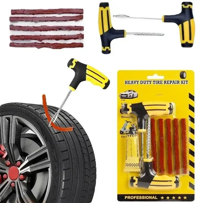 HBC Habicare car tyre repair kit with durable strips and super glue for emergency puncture repairs.