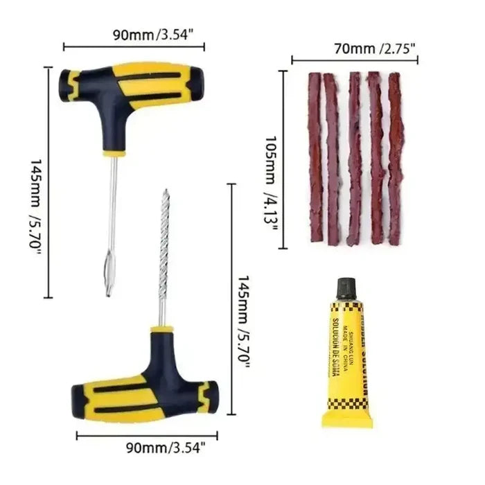 HBC Habicare car tyre repair kit with durable strips and super glue for quick puncture repairs on vehicle tyres