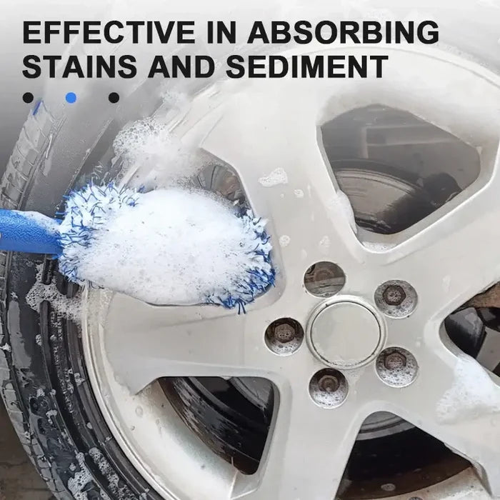 Habicare HBC car wheel cleaning brush in two colors, with durable bristles for effective wheel cleaning.