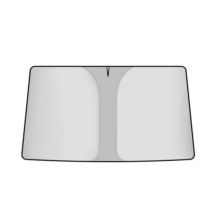 Habicare HBC folding car window sunshade cover blocking sunlight and providing UV protection for vehicle windows.