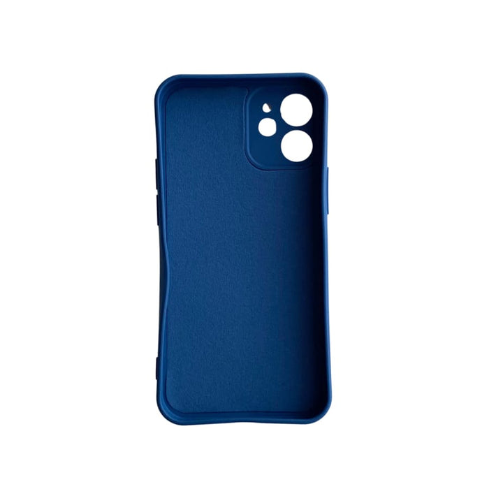 Navy 9eight5 iPhone 12 Mini (5.4”) phone case with sleek design and precise cutouts for buttons and camera.