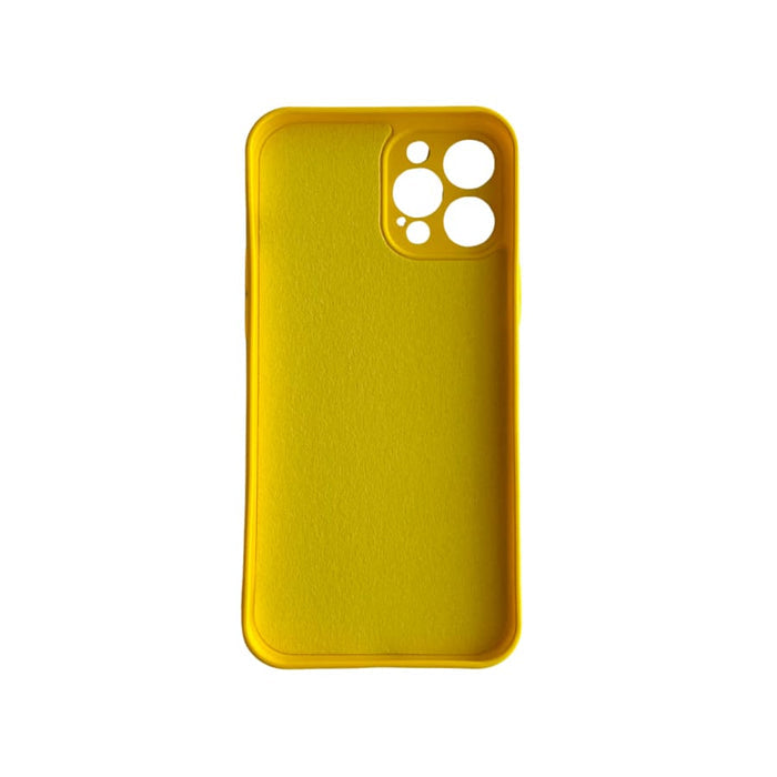 Yellow 9eight5 phone case for iPhone 12 Pro Max (6.7-inch), showing slim protective design and vibrant color.
