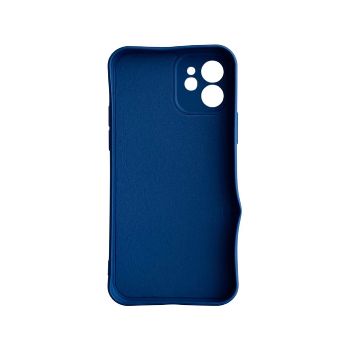Navy 9eight5 iPhone 12/iPhone 12 Pro (6.1”) phone case showing the protective back and edges.