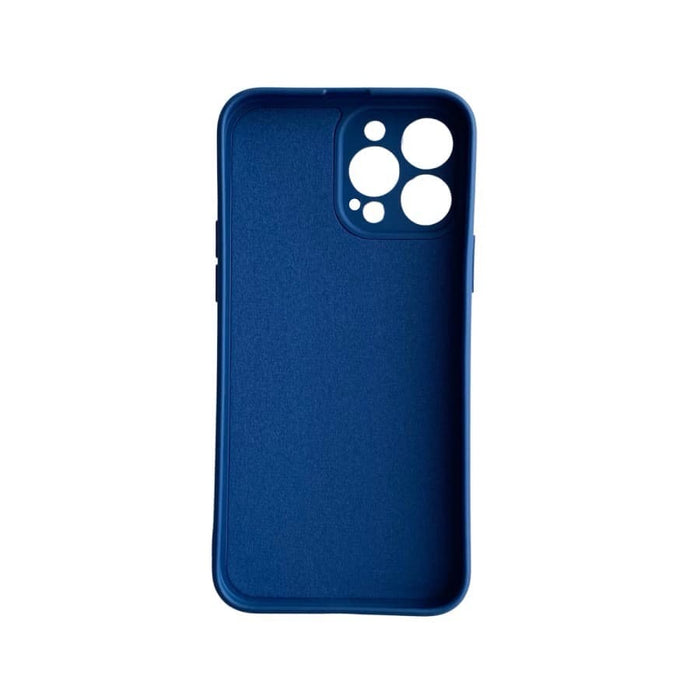 Navy iPhone 13 Pro Max case by 9eight5, slim protective cover with precise cutouts for camera and buttons.