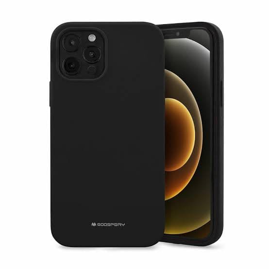 Black Goospery case for iPhone 13 and 13 Pro (6.1-inch) by 9eight5, showing the sleek protective phone cover.