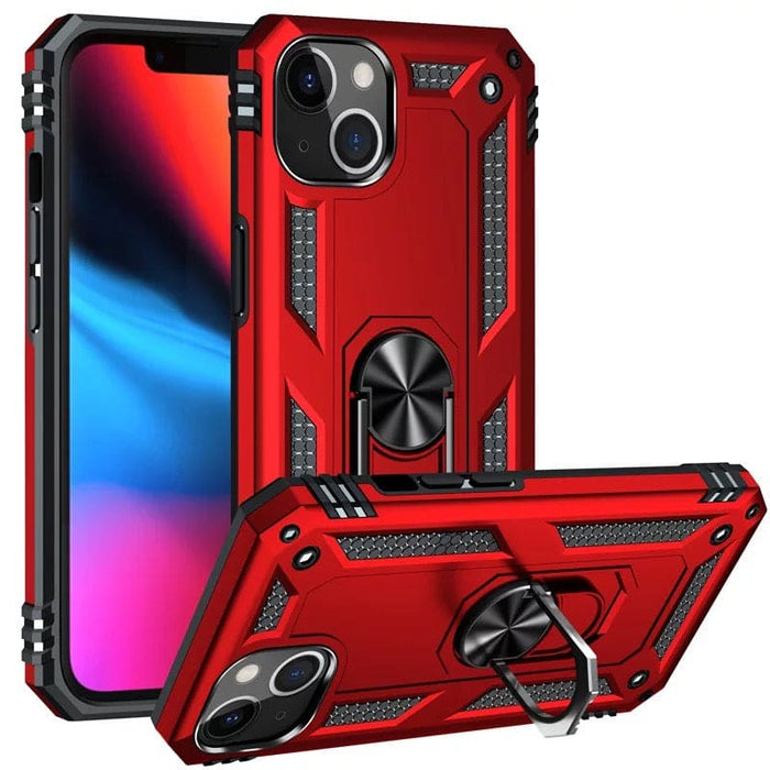 Black 9eight5 iPhone 14 case for 6.1-inch model, slim protective phone cover with two color options.