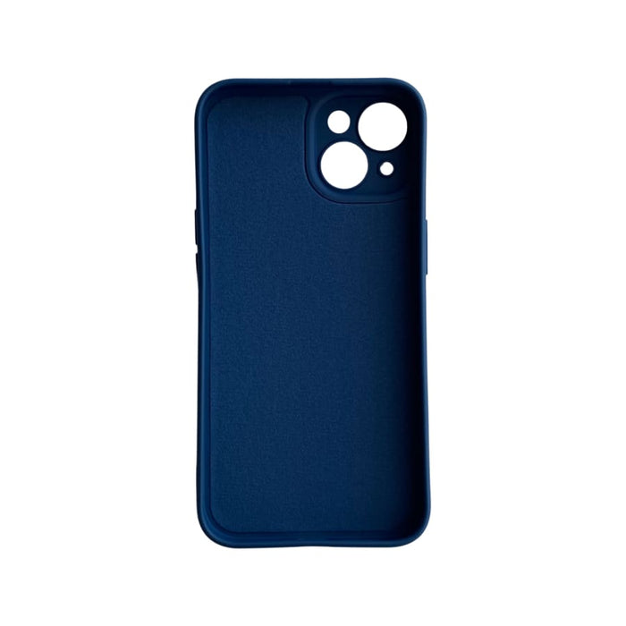 Navy iPhone 14 (6.1”) case by 9eight5 with protective edges and sleek design, fits snugly around the phone.