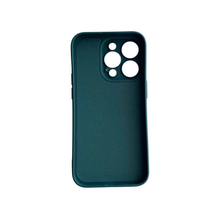 Green 9eight5 iPhone 14 Pro case in 6.1-inch size, showing slim protective design and textured surface.