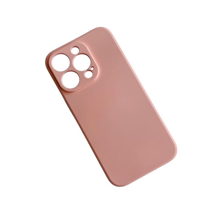 Pink 9eight5 iPhone 14 Pro case in 6.1-inch size, featuring a sleek protective design and soft matte finish.
