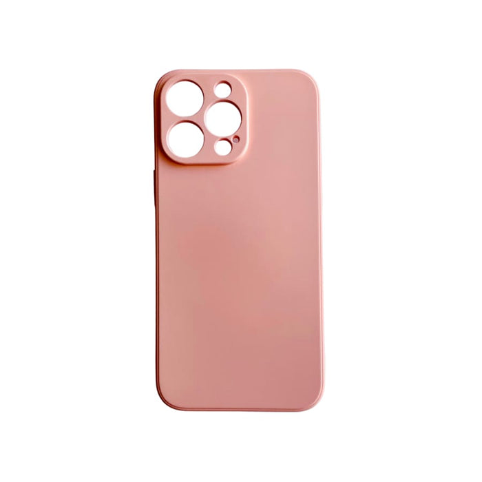 Pink 9eight5 iPhone 14 Pro Max (6.7”) phone case with protective design, shown on a sleek smartphone.