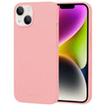 Pink 9eight5 iPhone 15 (6.1”) phone case with slim design and precise cutouts, shown on a white background.