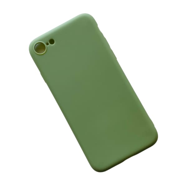 Light green 9eight5 iPhone 7 / 8 phone case showing slim protective design with precise cutouts for buttons and camera.