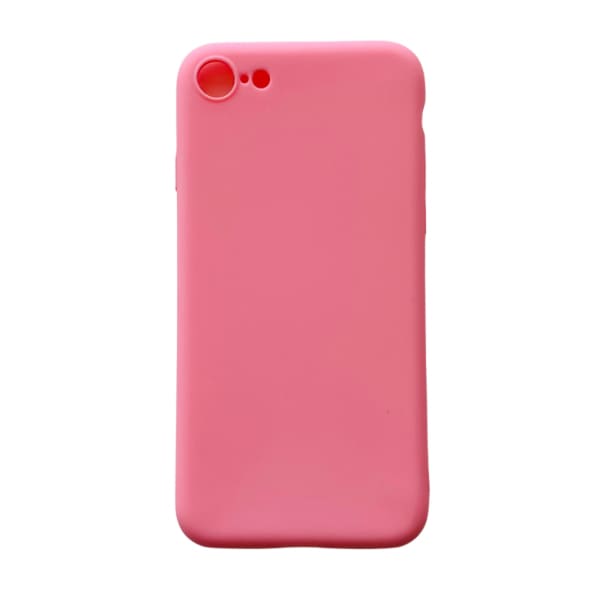 Pink iPhone 7/8 case by 9eight5, showcasing a slim, protective phone case with a smooth finish and precise cutouts.