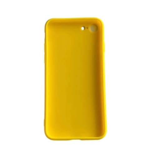 Yellow 9eight5 phone case for iPhone 7 and 8, slim protective cover with vibrant color and precise cutouts.