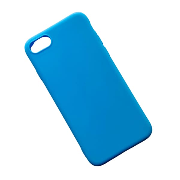 Sky blue 9eight5 iPhone SE (2nd/3rd Gen) phone case with sleek design and precise cutouts for easy access to buttons and ports.