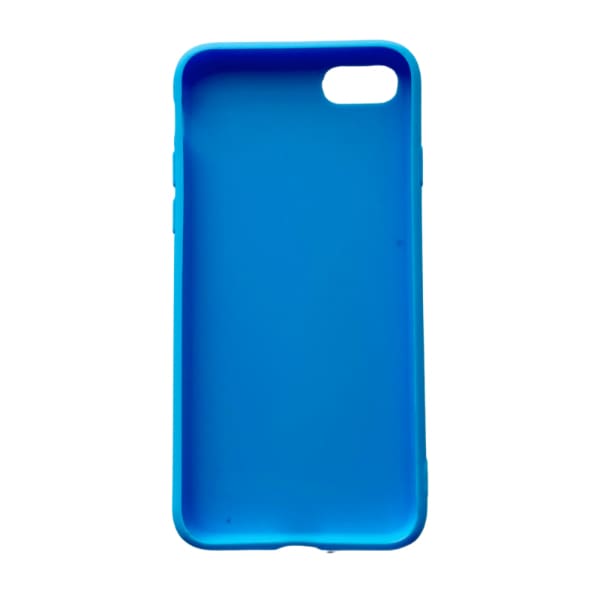 Sky blue 9eight5 iPhone SE (2nd and 3rd gen) phone case showing slim protective design and textured surface.