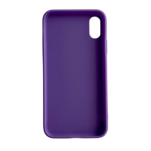 Purple 9eight5 iPhone X/XS case with slim protective design, featuring precise cutouts and a smooth finish.