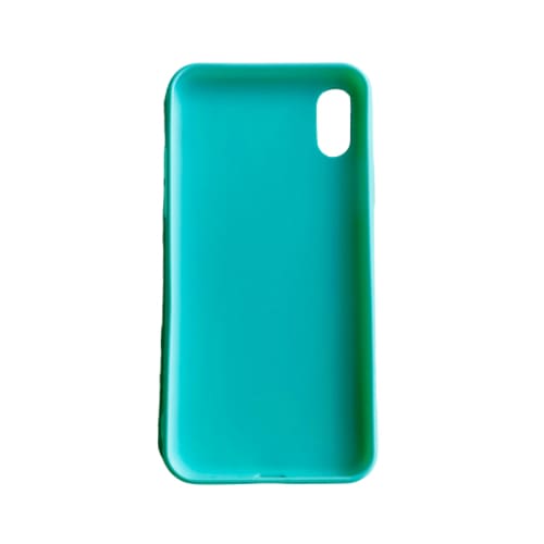 Turquoise 9eight5 iPhone X / XS phone case featuring a slim protective design and precise cutouts for buttons and camera.