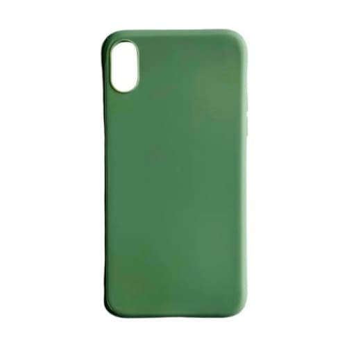 Green iPhone XR case by 9eight5, soft silicone phone cover with precise cutouts and slim design.