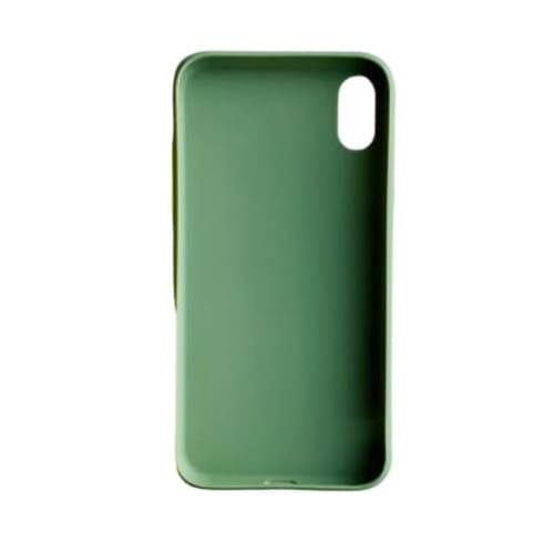 Green 9eight5 iPhone XR case showcasing slim protective design and precise cutouts for buttons and camera.