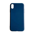 Navy phone case for iPhone XR by 9eight5, protective plastic cover with slim design and precise cutouts.