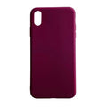 Maroon 9eight5 iPhone XS Max case with sleek leather finish and precise cutouts for buttons and camera.