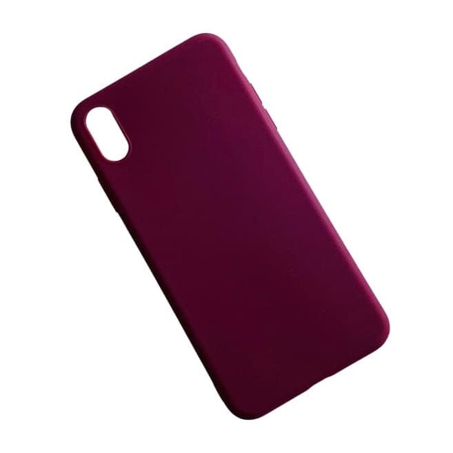 Maroon 9eight5 iPhone XS Max phone case with slim, protective design and precise cutouts for buttons and camera.