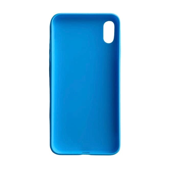 Sky blue 9eight5 iPhone XS Max phone case with smooth finish, designed for stylish protection and a comfortable grip.