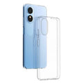 Black silicone phone case for Oppo A17 by 9eight5, with precise cutouts and a smooth finish.