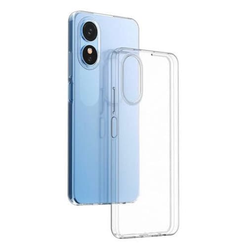 Black silicone phone case for Oppo A17 by 9eight5, with precise cutouts and a smooth finish.