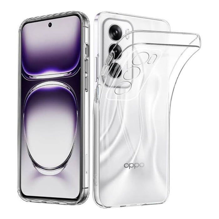 Clear 9eight5 phone case for Oppo Reno12 5G, slim protective cover with precise cutouts and stylish design.