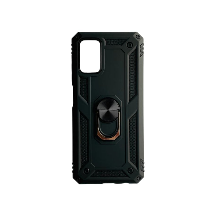 Black silicone phone case for Samsung Galaxy A03S by 9eight5, featuring precise cutouts and a slim, protective design.