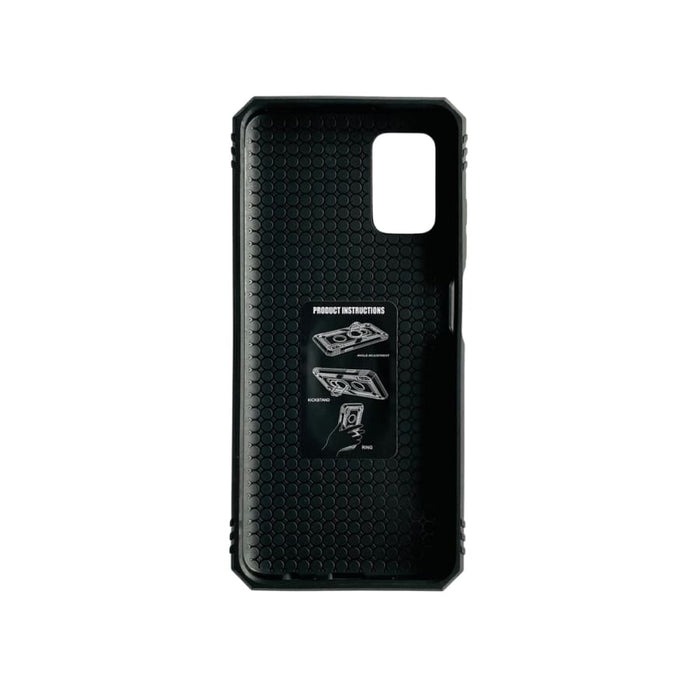 Clear silicone case for Samsung Galaxy A03S by 9eight5, showing a snug fit and durable protection for the phone.