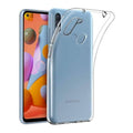 Black Samsung Galaxy A11 phone case by 9eight5 with slim, protective design and precise cutouts for buttons and camera.