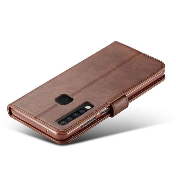 Brown 9eight5 phone case for Samsung Galaxy A22 4G with protective edges and textured surface, designed for 6.4-inch model.