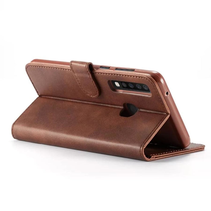 Brown 9eight5 phone case for Samsung Galaxy A22 4G with textured design, fits 6.4-inch model, provides protection and style.