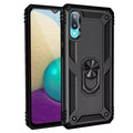 9eight5 Samsung Galaxy A22 4G phone case in black, protective cover with slim design and precise cutouts for camera and ports.