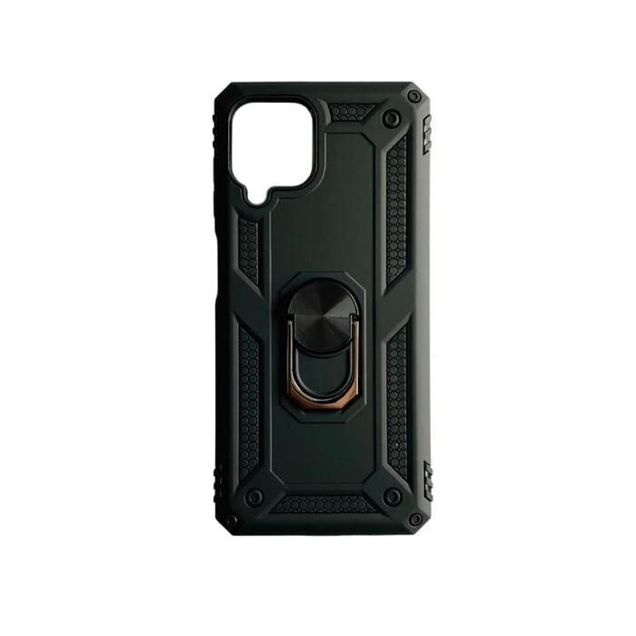 9eight5 Samsung Galaxy A22 4G phone case in black, with textured design and precise cutouts for buttons and camera.
