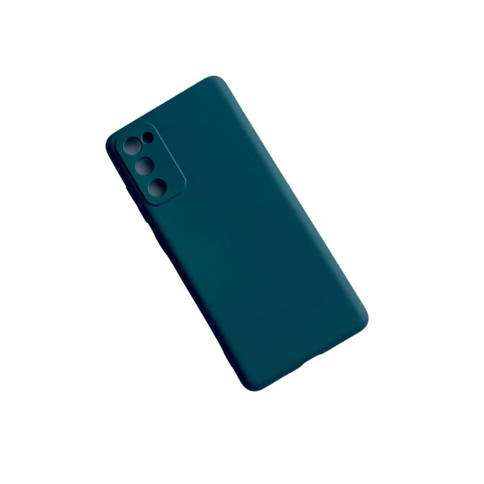 Black 9eight5 phone case for Samsung Galaxy S20 FE, slim protective cover with textured grip and precise cutouts.