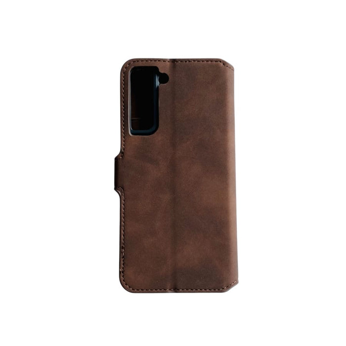 Brown Samsung Galaxy S21 FE phone case by 9eight5, protective and stylish cover with textured design.
