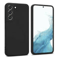 Black 9eight5 phone case for Samsung Galaxy S22, slim protective cover with textured finish and precise cutouts.