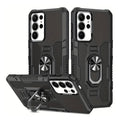 Black Samsung Galaxy S24 Ultra phone case by 9eight5, protective cover with sleek design and precise cutouts.